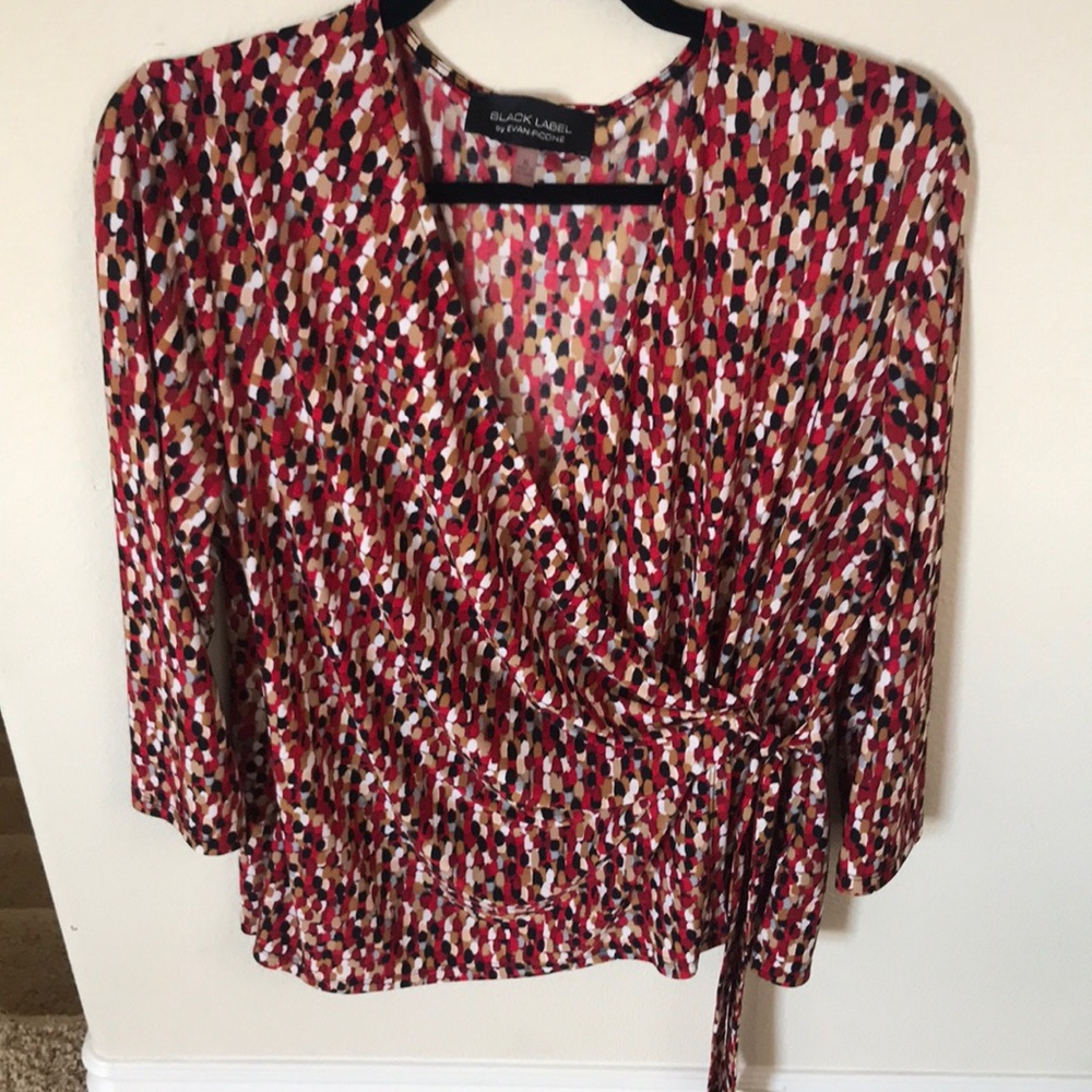Faux wrap blouse